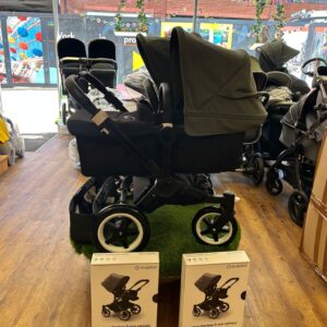 Bugaboo donkey 3 with donkey 5 hoods- black & Forest green