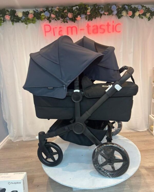 Donkey 5 Duo - Black & graphite  frame - Black Fabrics - Stormy Blue Hoods