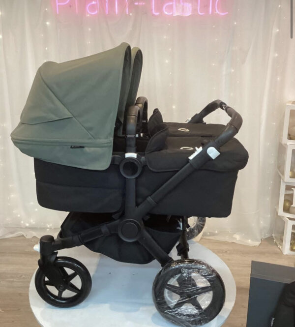Bugaboo donkey 5 twin black & Forrest green - Image 12