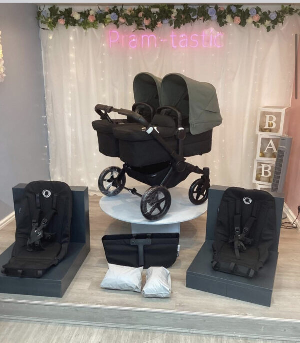 Bugaboo donkey 5 twin black & Forrest green