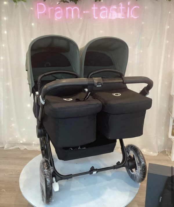 Bugaboo donkey 5 twin black & Forrest green - Image 4