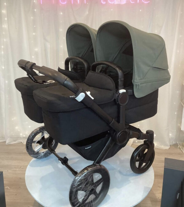 Bugaboo donkey 5 twin black & Forrest green - Image 5